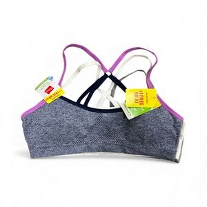 Hanes Blue/Pink/White Sports/Training Bra -XL
